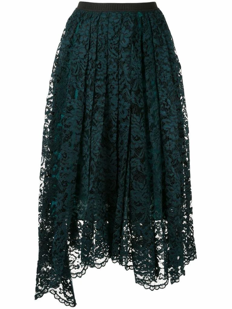 pleated lace skirt