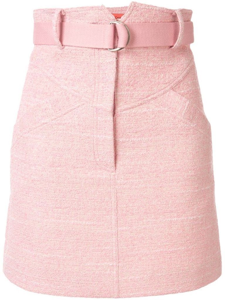 high-waisted belted skirt