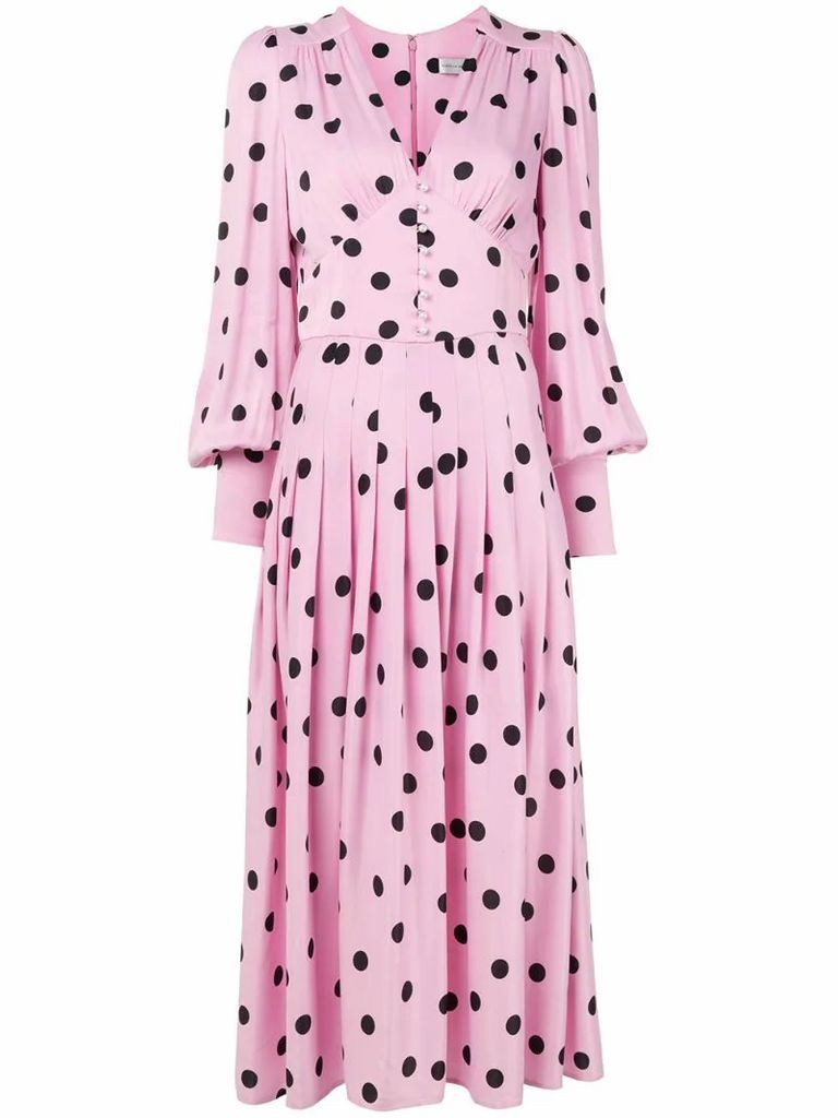 Mattel polka-dot print rouleau button dress