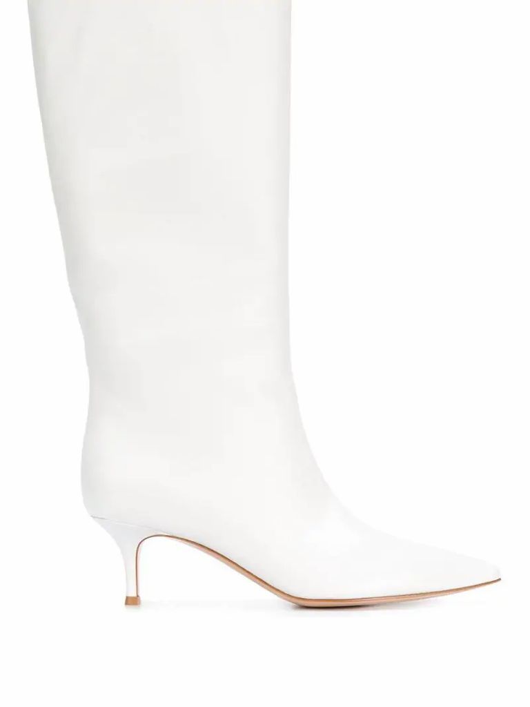 pointed toe knee length boots