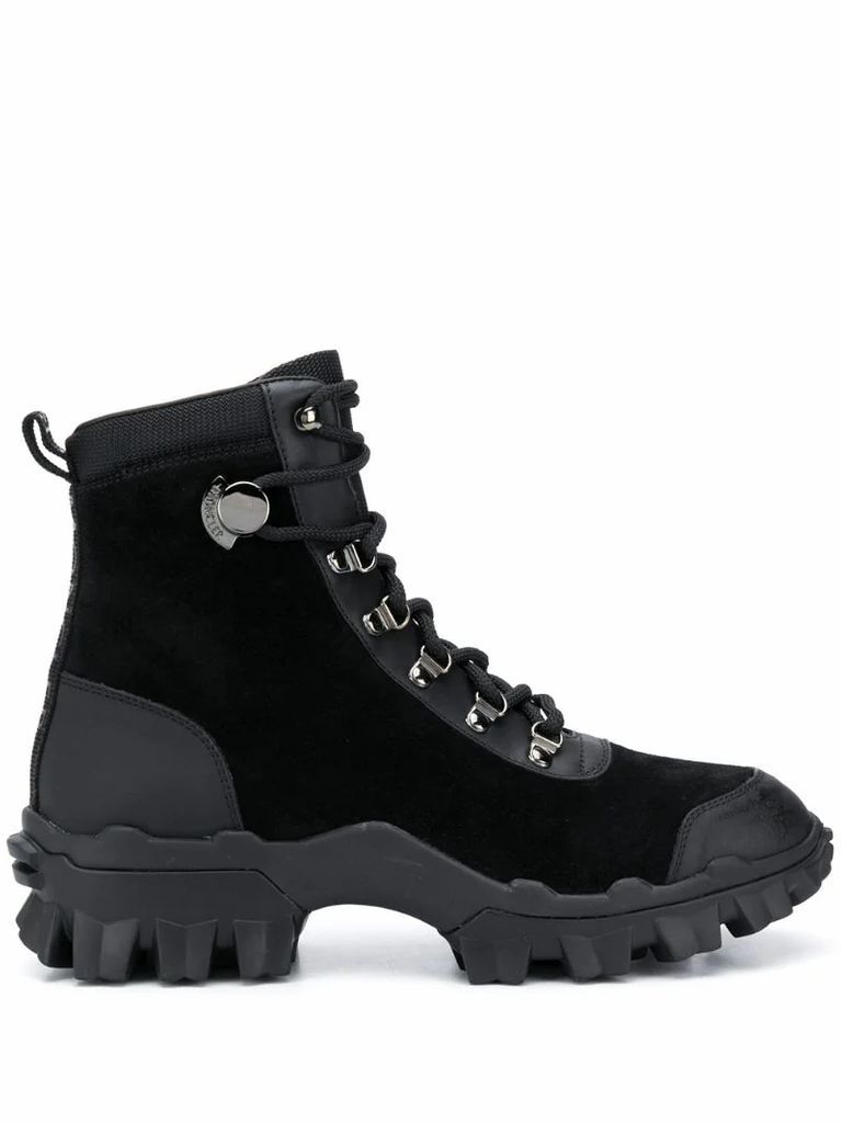 ridged-sole military boots