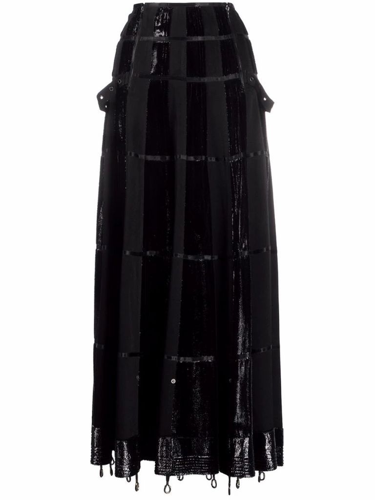 2000s pre-owned panelled maxi A-line skirt