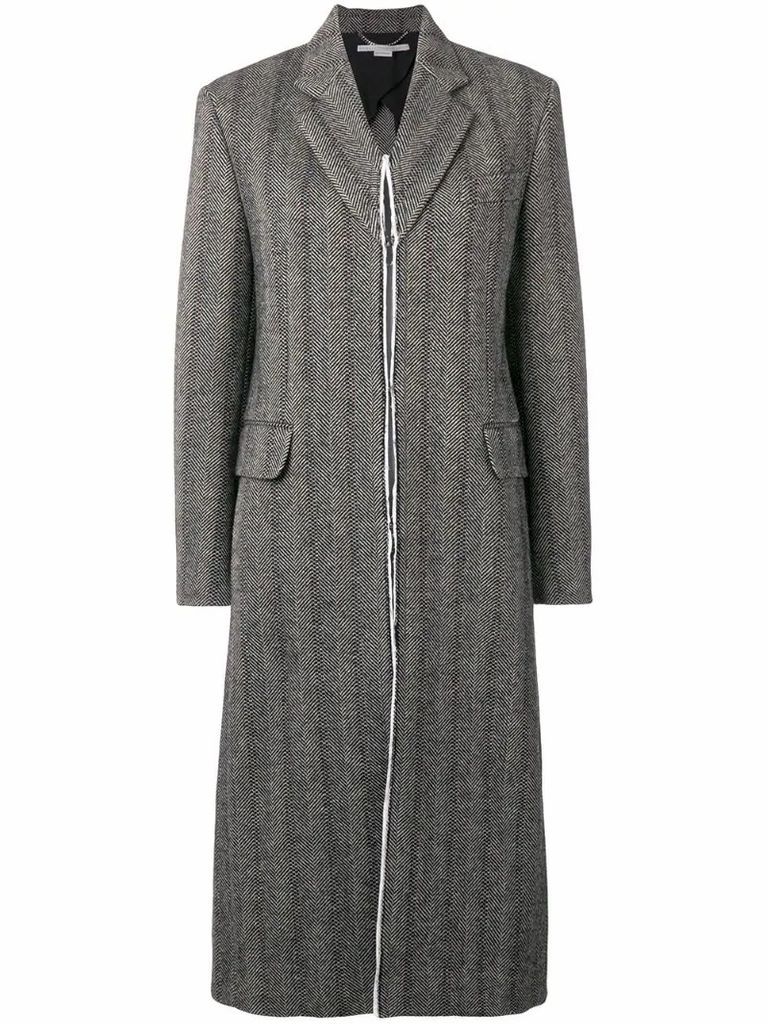 tweed long coat