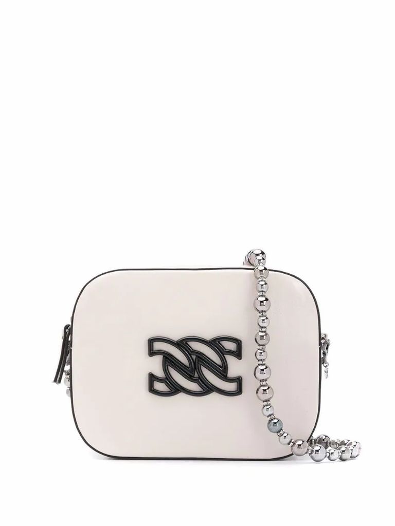 logo embellished mini shoulder bag
