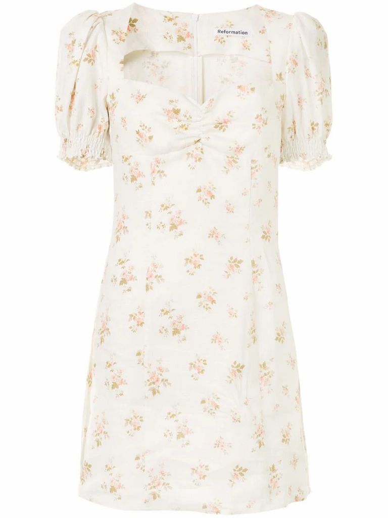 Gina floral-print mini-dress