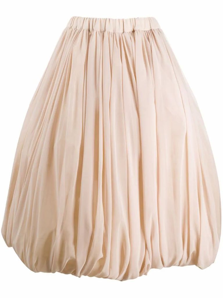 pleated balloon skirt