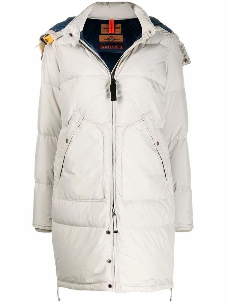 padded parka with removable hood
