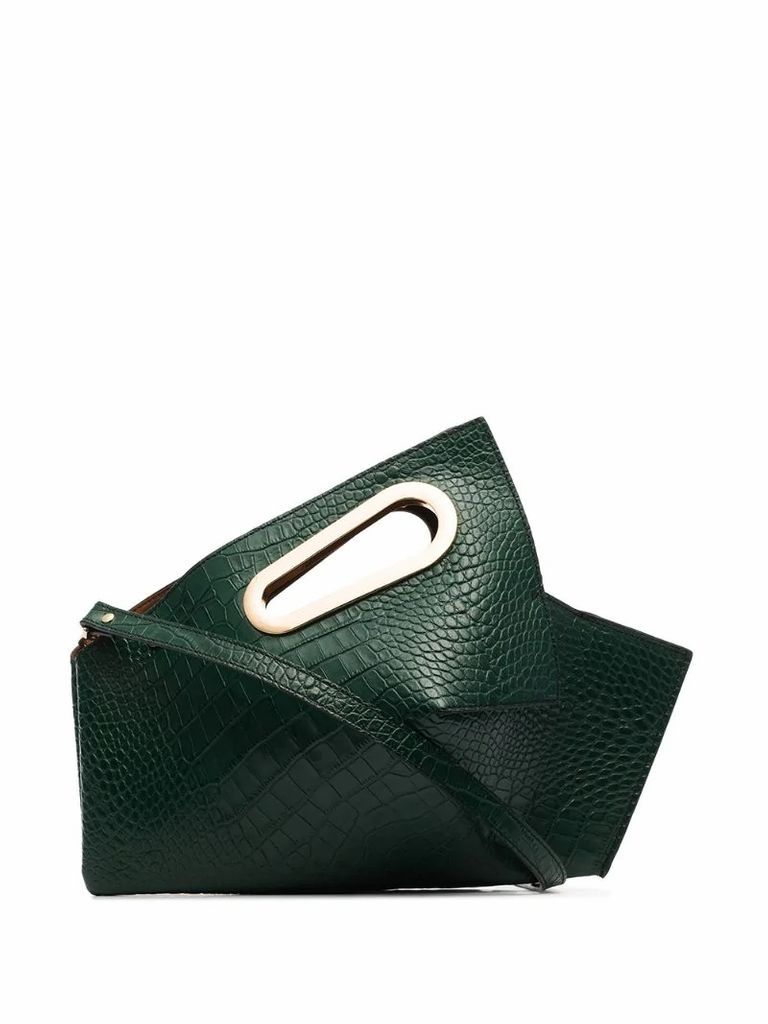 Athaarah structured clutch bag