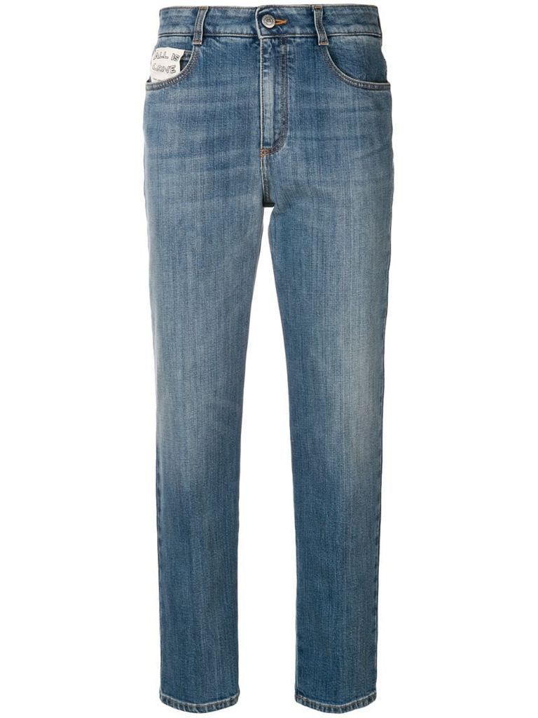 cropped slim jeans