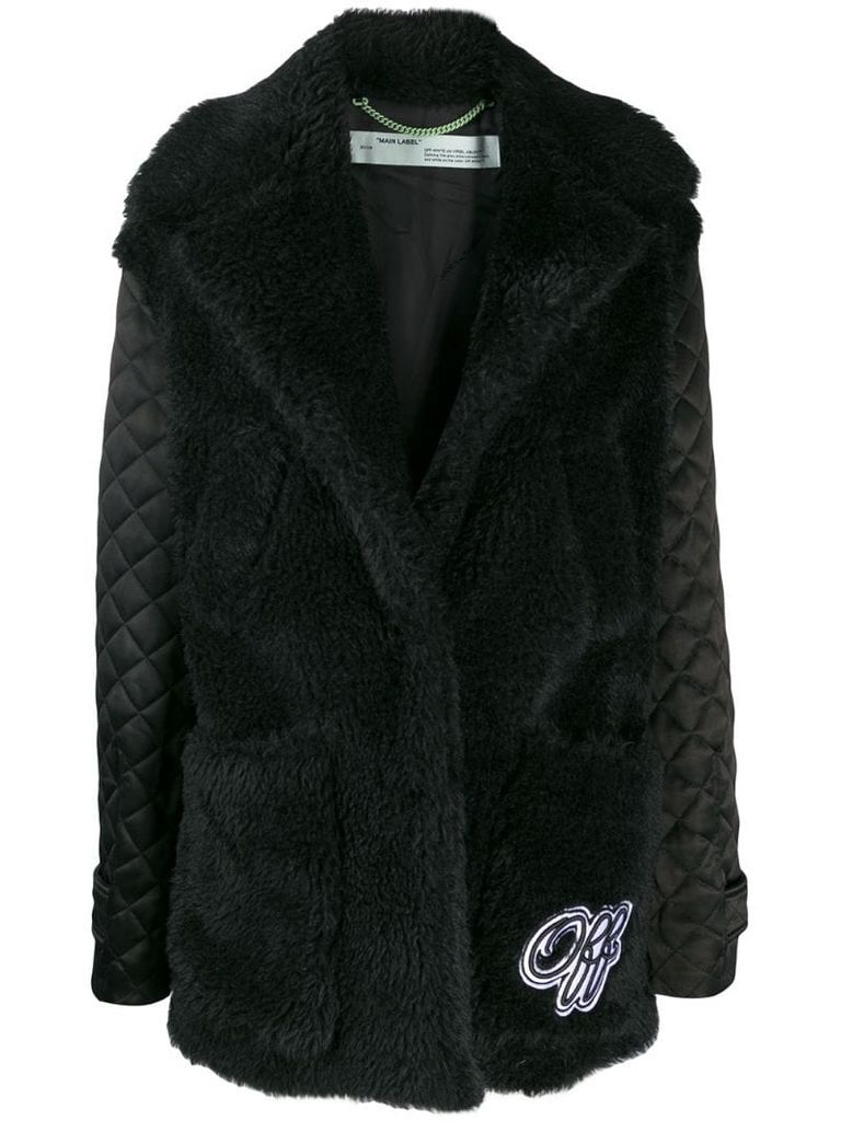 faux-fur padded coat