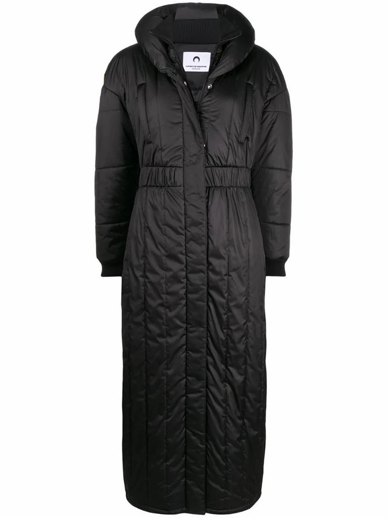 long-length quilted coat
