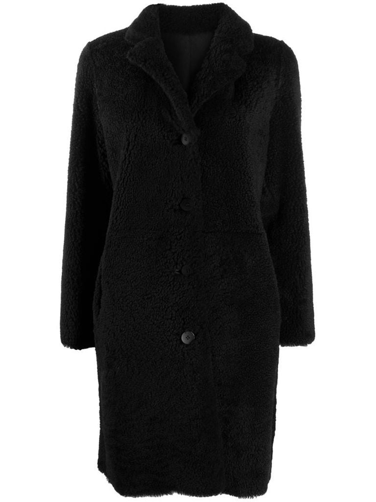 single-breasted fitted coat