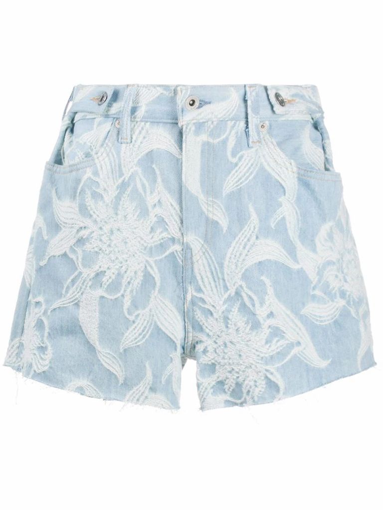 Made & Crafted Tab palm-jacquard shorts