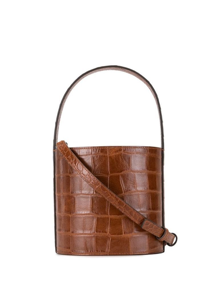 Bissett croc-embossed leather bag