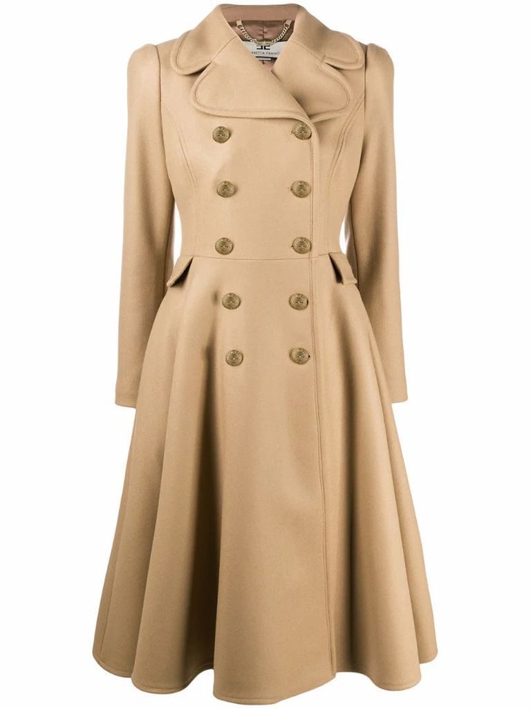 A-line double buttoned coat