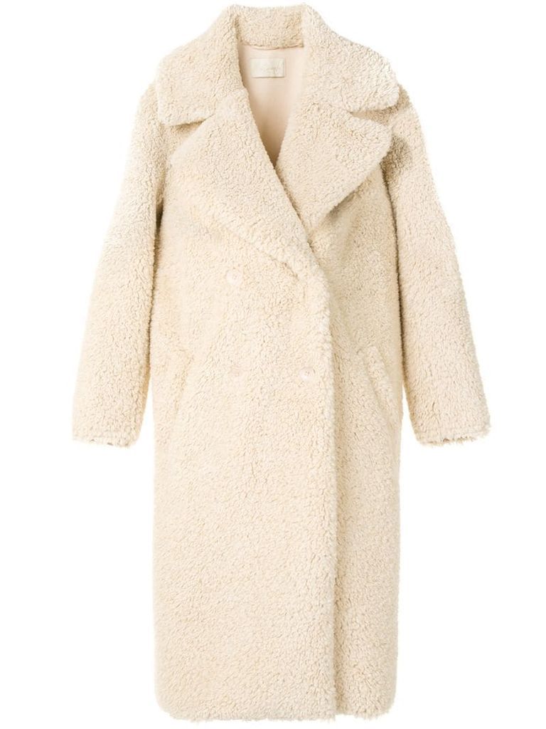 Shoreditch faux-shearling coat