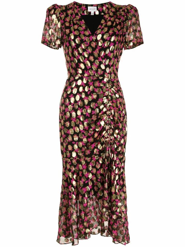 Gynn floral lurex dress