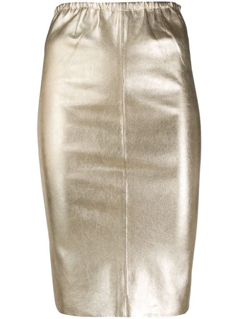 Jaden metallic pencil skirt