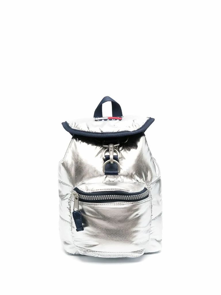 small metallic backpack