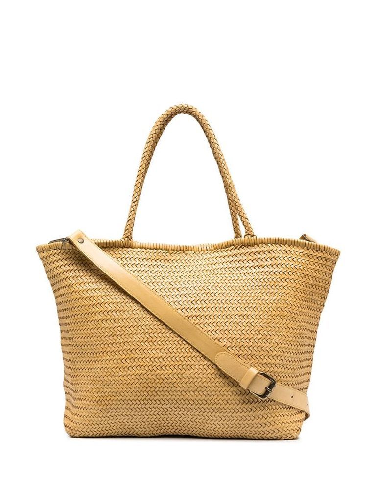 Susan large woven leather tote bag