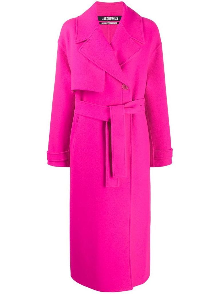 Sabe belted trench coat