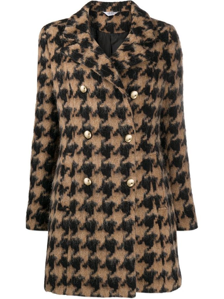 houndstooth tailored coat