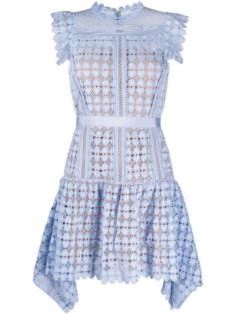 heart lace mini dress