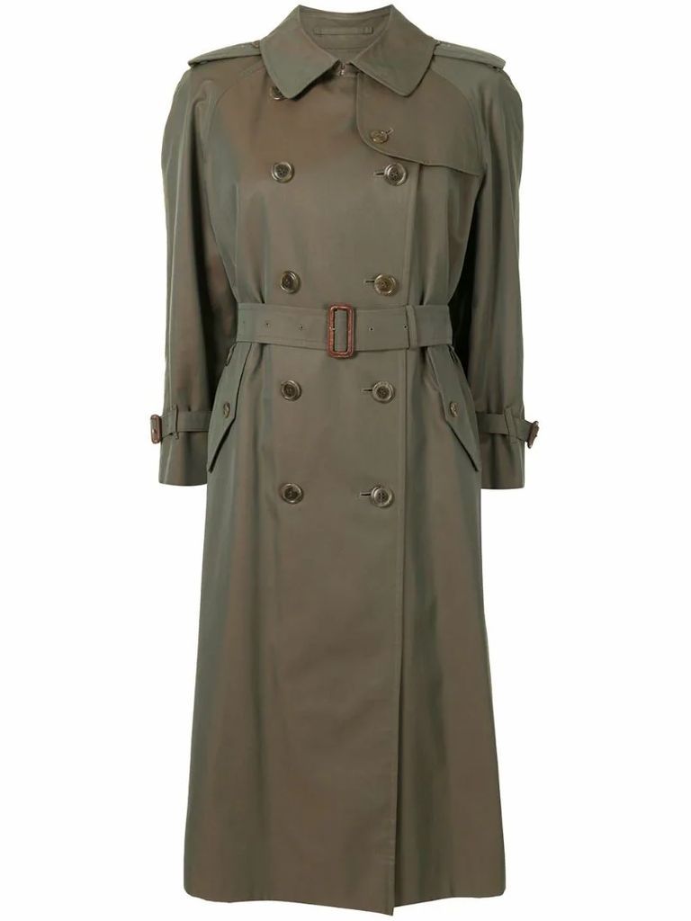 knee-length trench coat