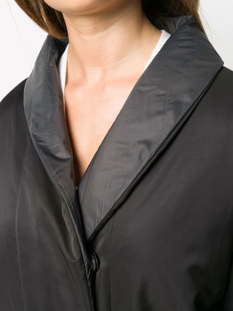 belted 3/4 sleeves coat