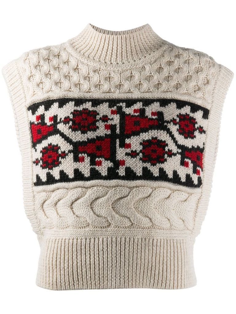 sleeveless knit jumper
