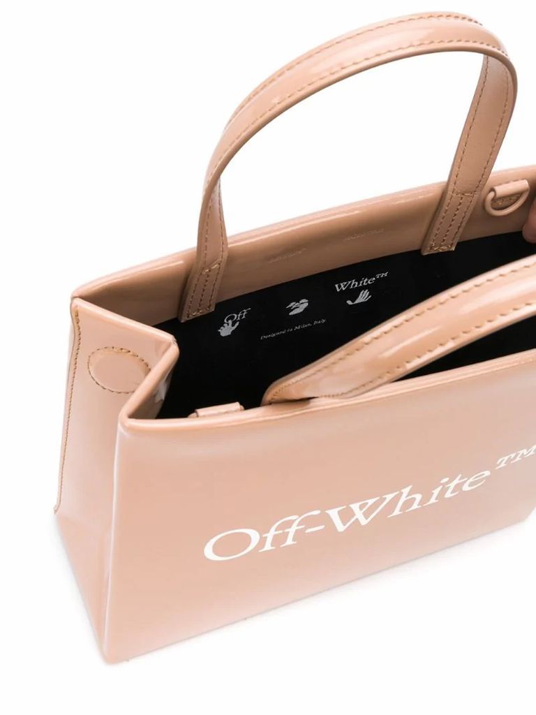 patent leather square-style tote