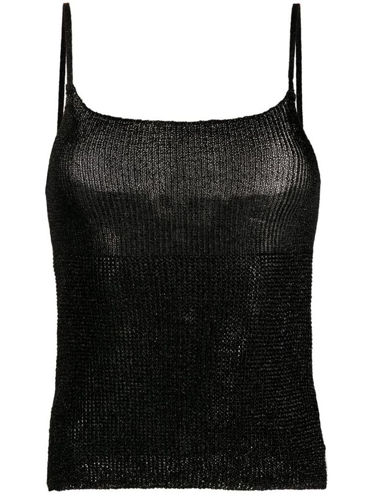 knitted sleeveless top