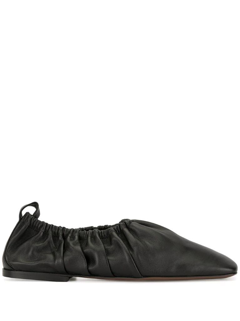 ruched ballerina shoes