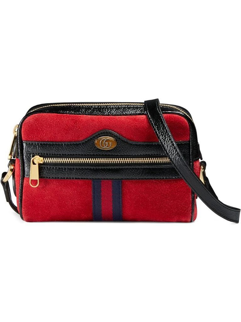 red Ophidia suede mini bag