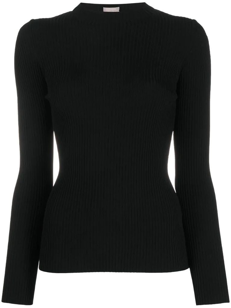 ribbed cut-out top