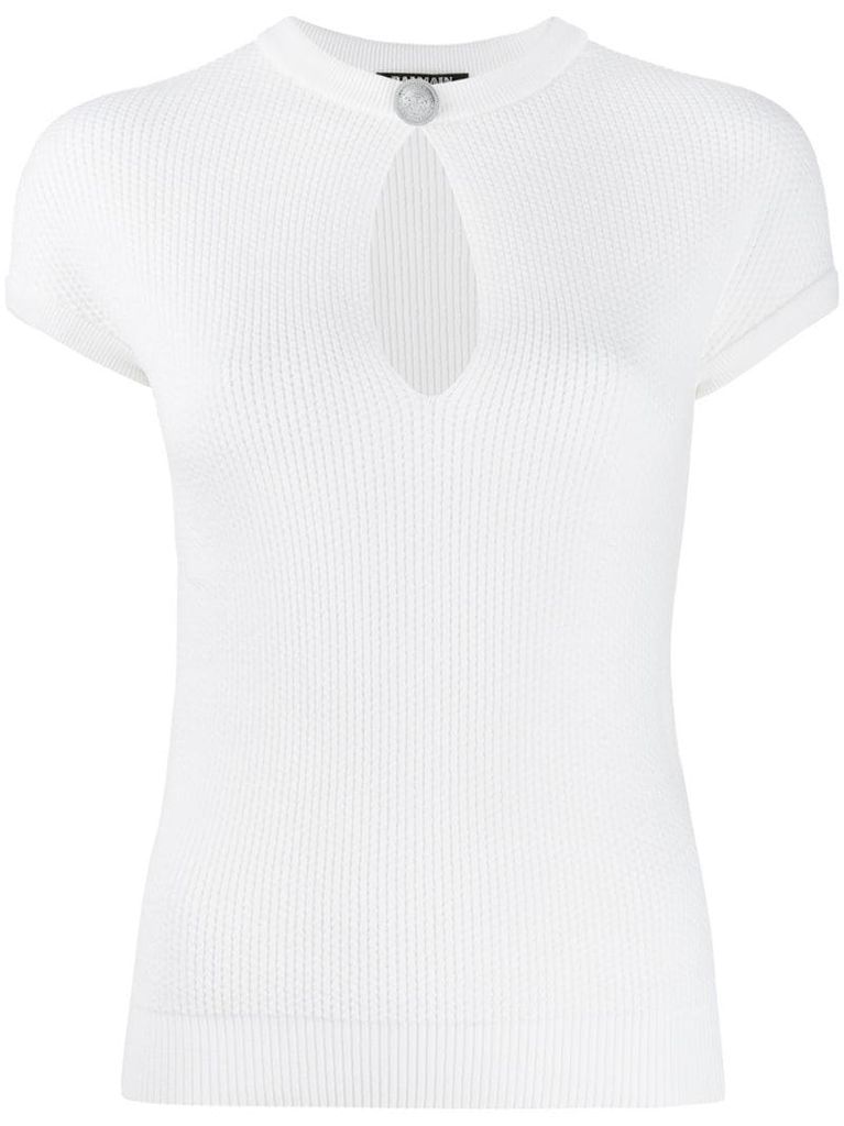short-sleeve knitted top