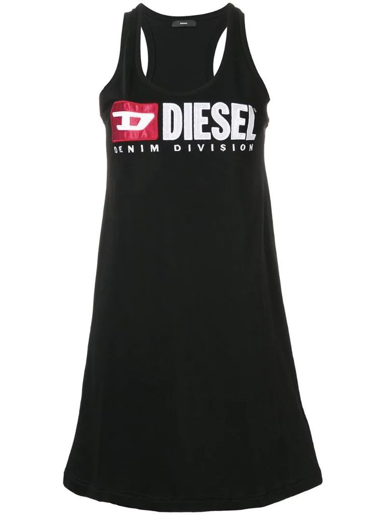 logo embroidered tank top