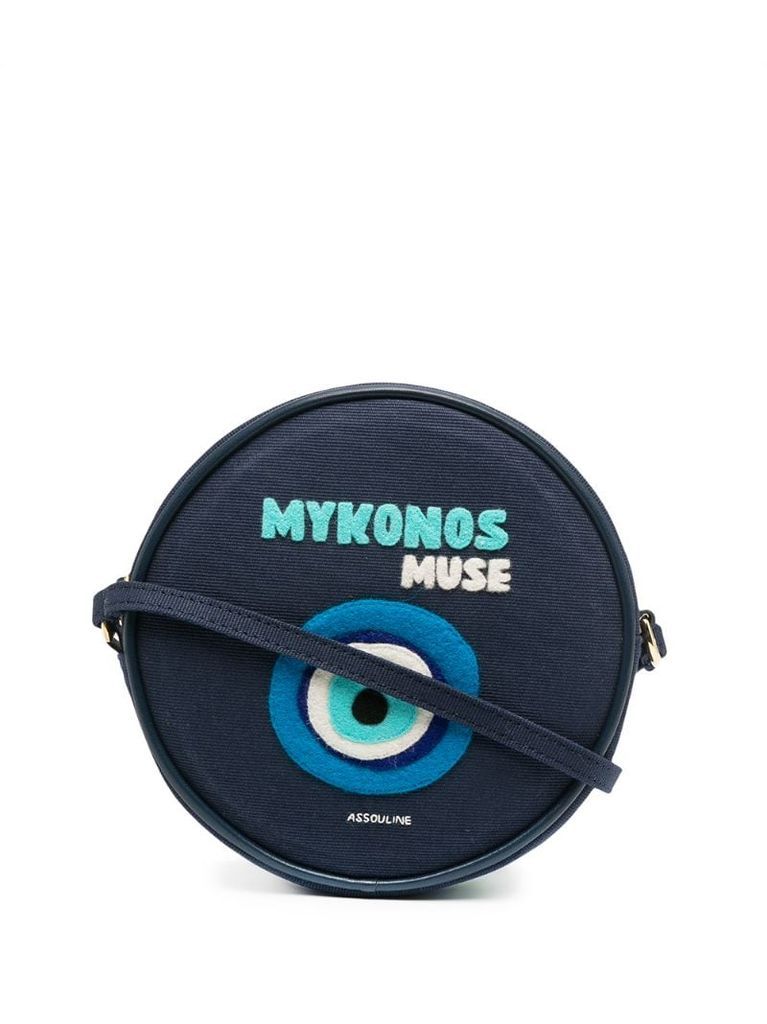 Mykonos round shoulder bag