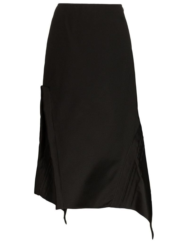 asymmetric midi skirt