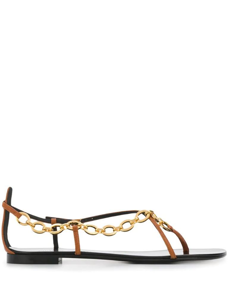 chain-strap sandals