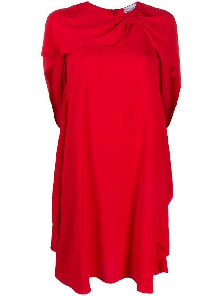 cape-style draped dress
