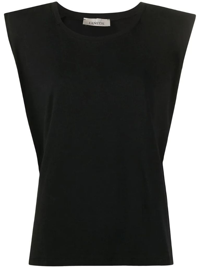 padded-shoulder tank top