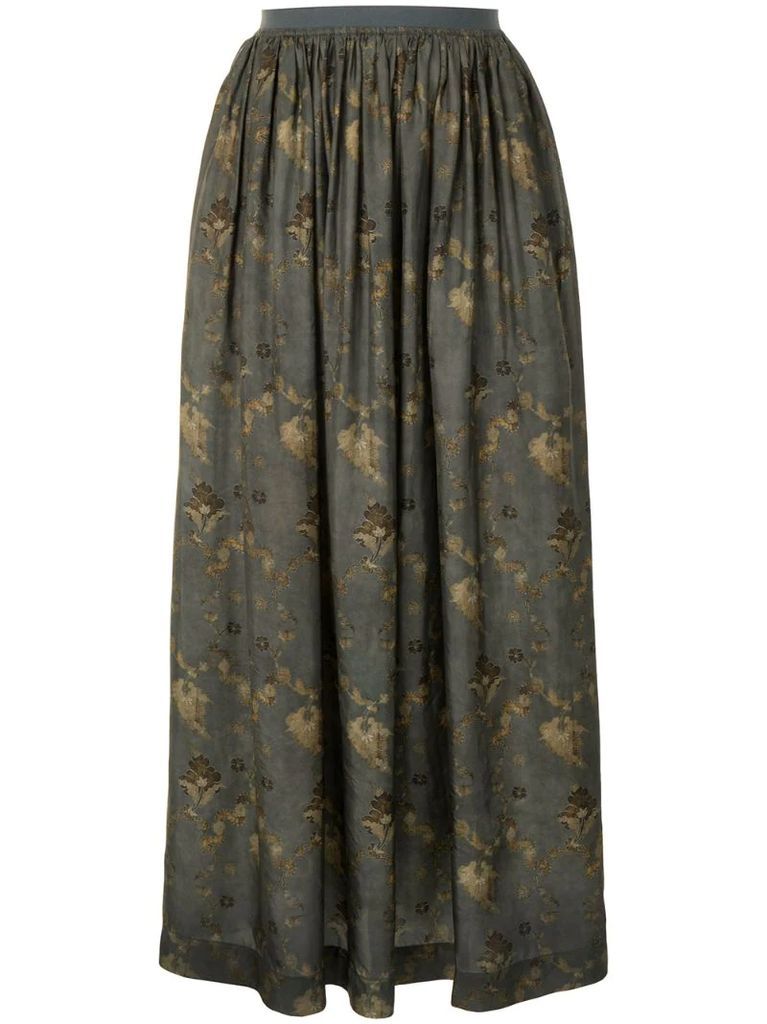 Gillian floral-pattern skirt