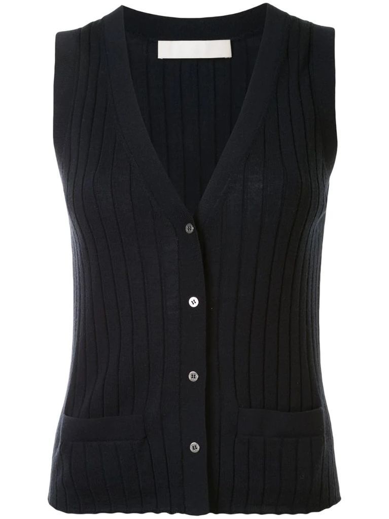 sleeveless knit vest top