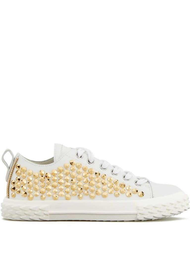 studded lace-up sneakers