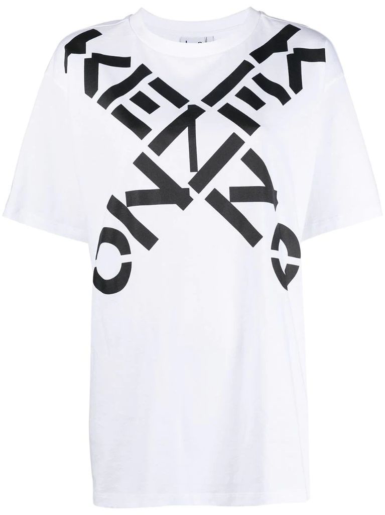 Big X logo-print T-shirt