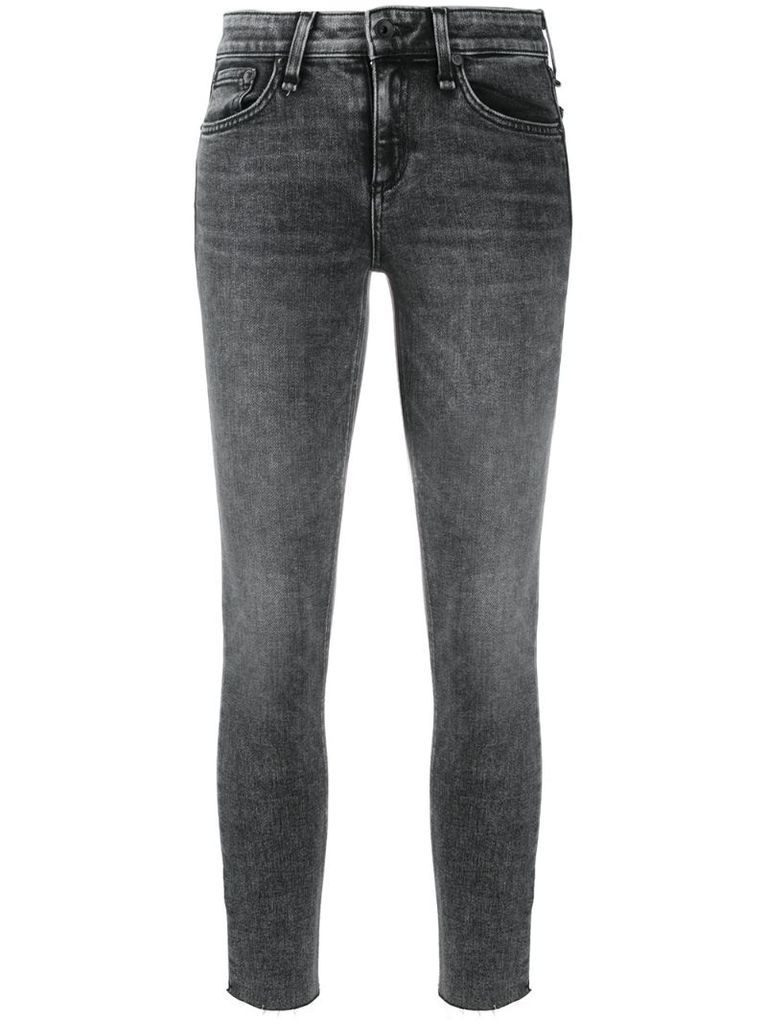 low-rise cropped skinny jeans