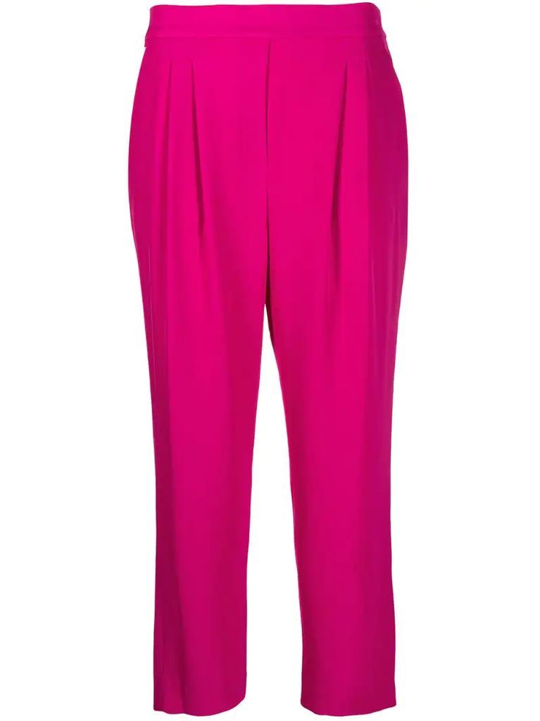 tapered cropped-leg trousers