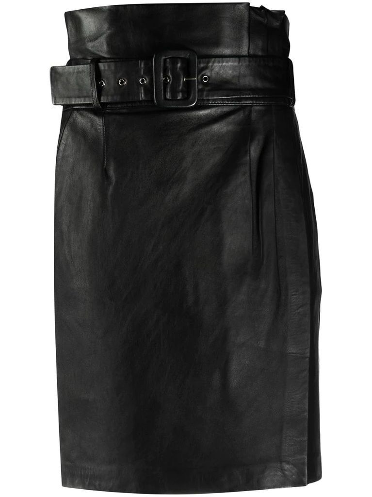 matte high-waist skirt