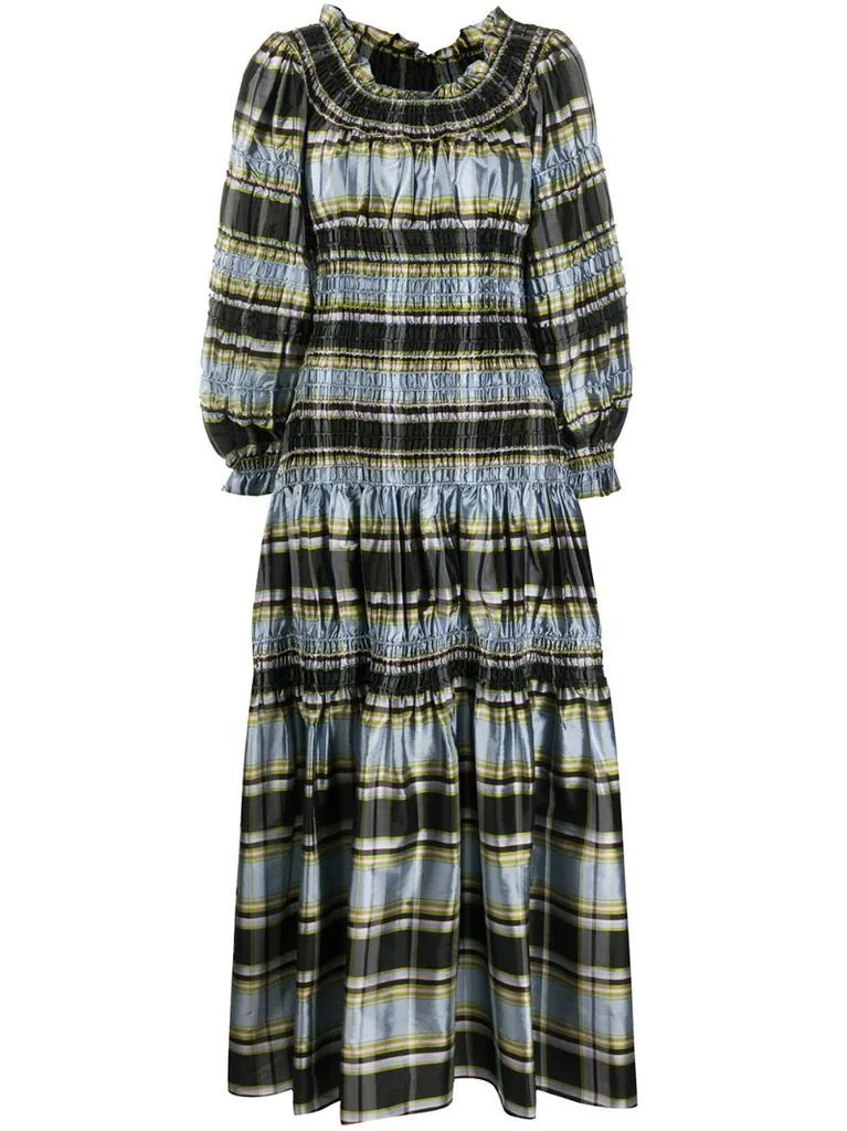 bold stripe prairie dress